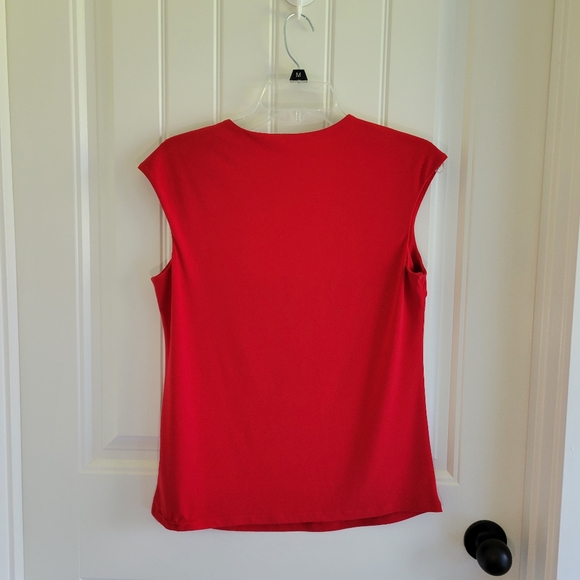 7th Avenue Design Studio New York and Company Pleated Red Bouse - Picture 2 of 3